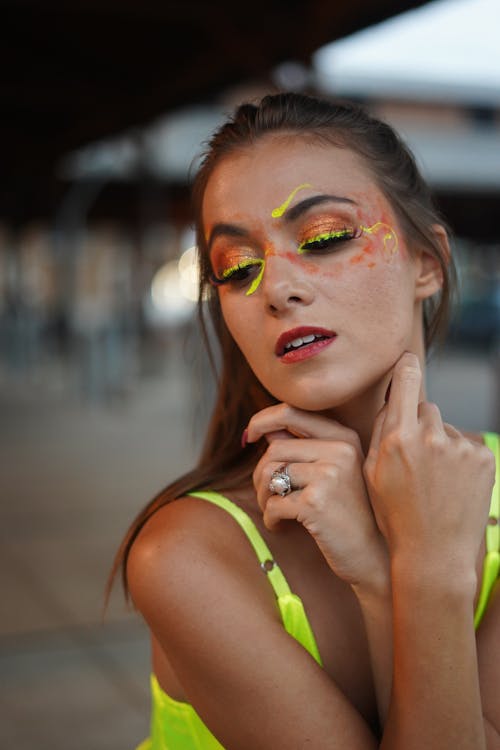 Young Model Wearing Glamour Makeup