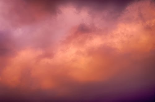 View of Pink and Purple Clouds at Sunset