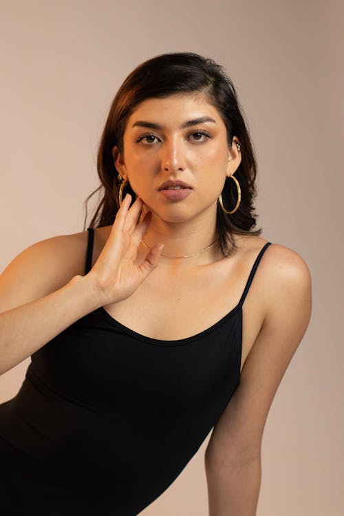 Young Woman Posing in Studio