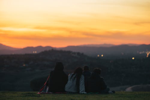 Free stock photo of beautiful sunset, family, golden hour
