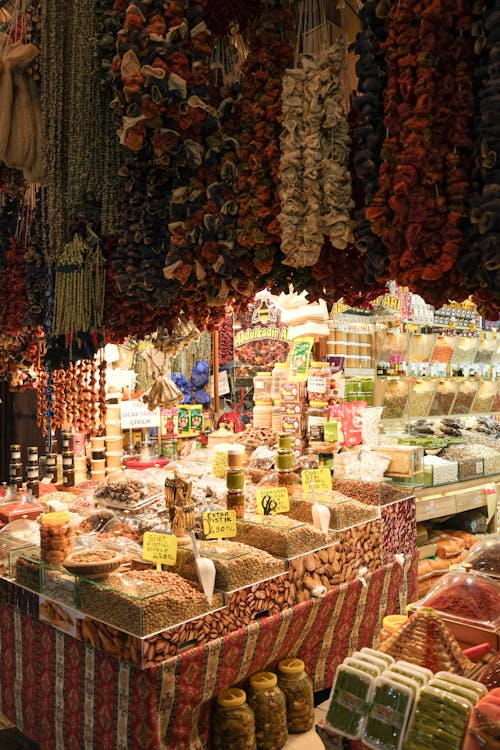 Spices and Ingredients on Traditional Bazaar