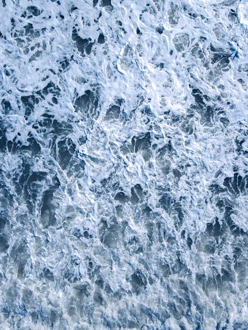 Top View of Foam on the Sea Surface 