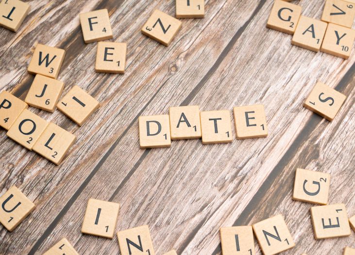 couple using dating app on smartphone