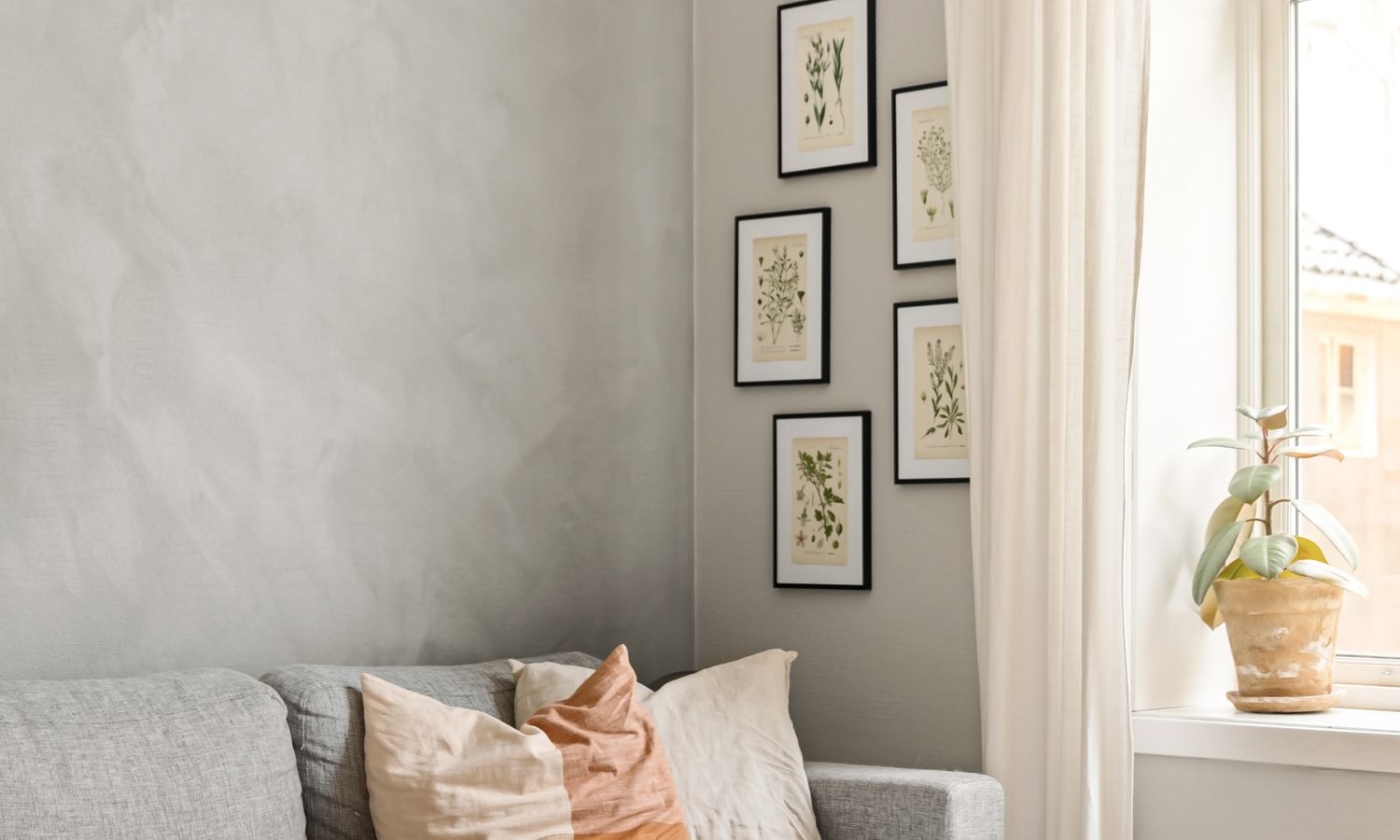 Salón minimalista después de un proceso de home staging