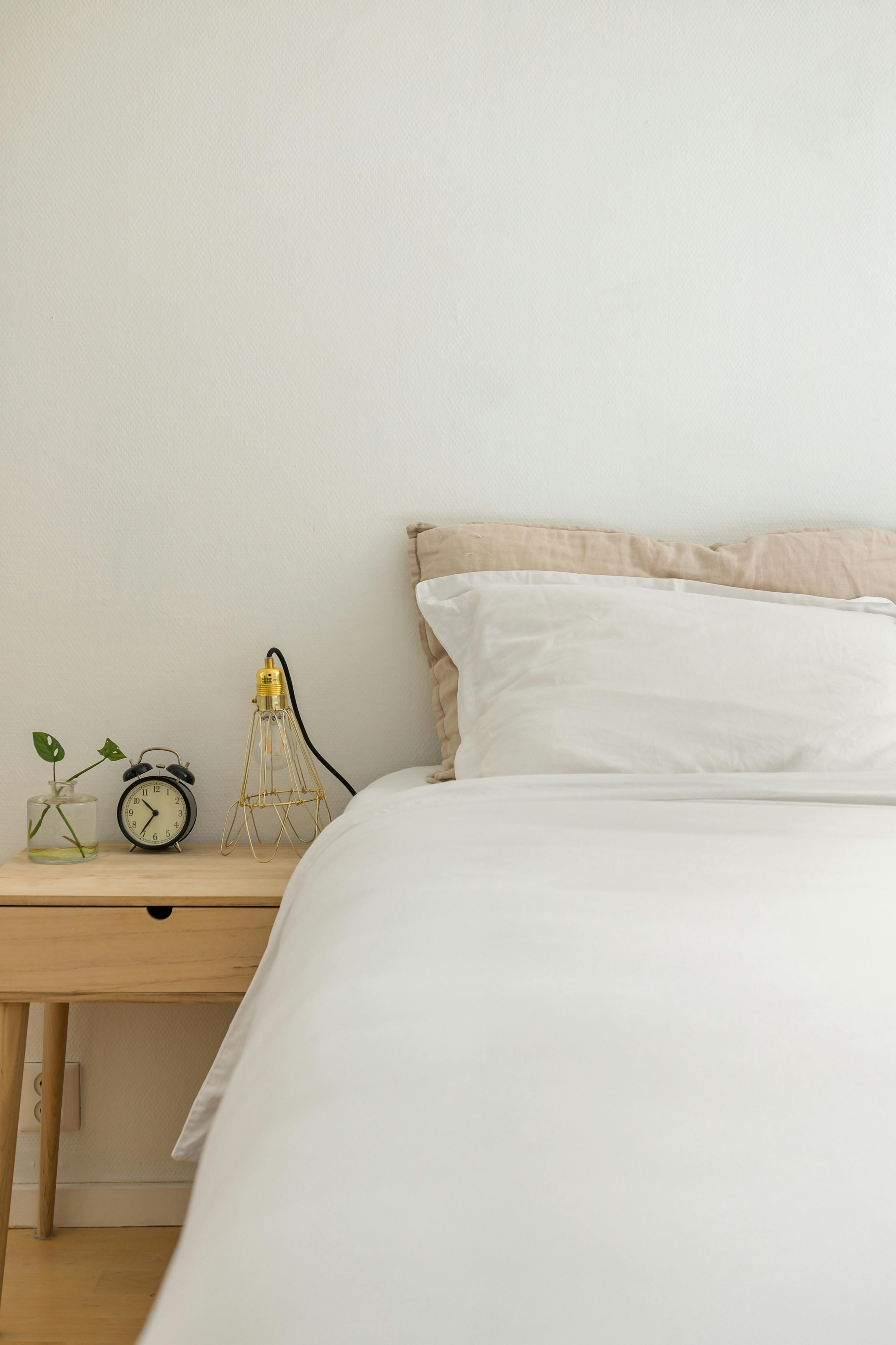 Minimalist bedroom with vertical storage