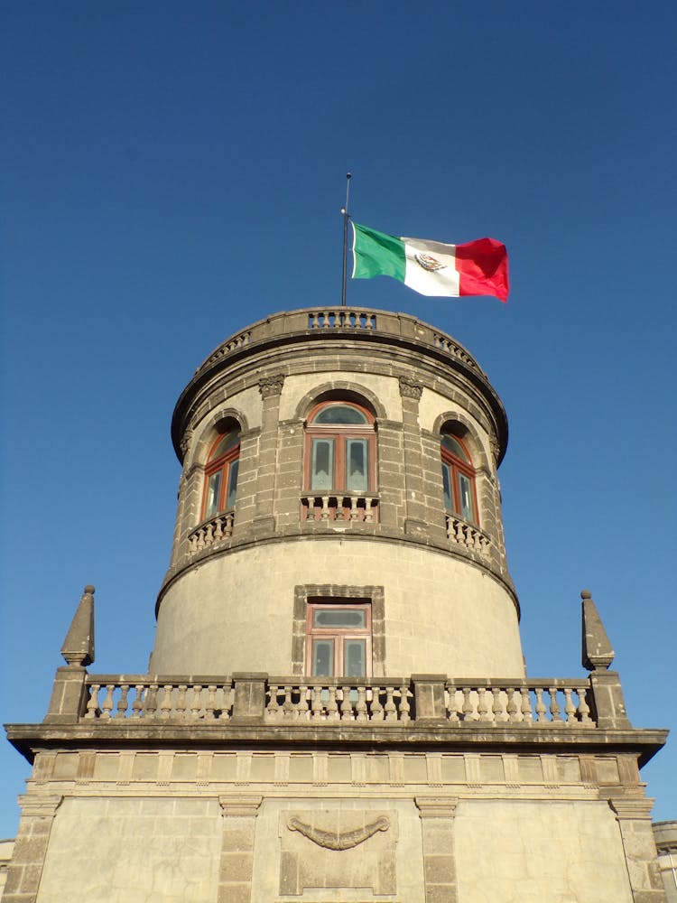 Tower Of Chapultepec Castle In Mexico City