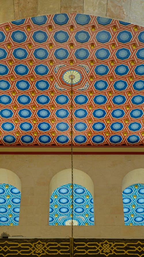 Pattern on Wall and Ceiling in Temple