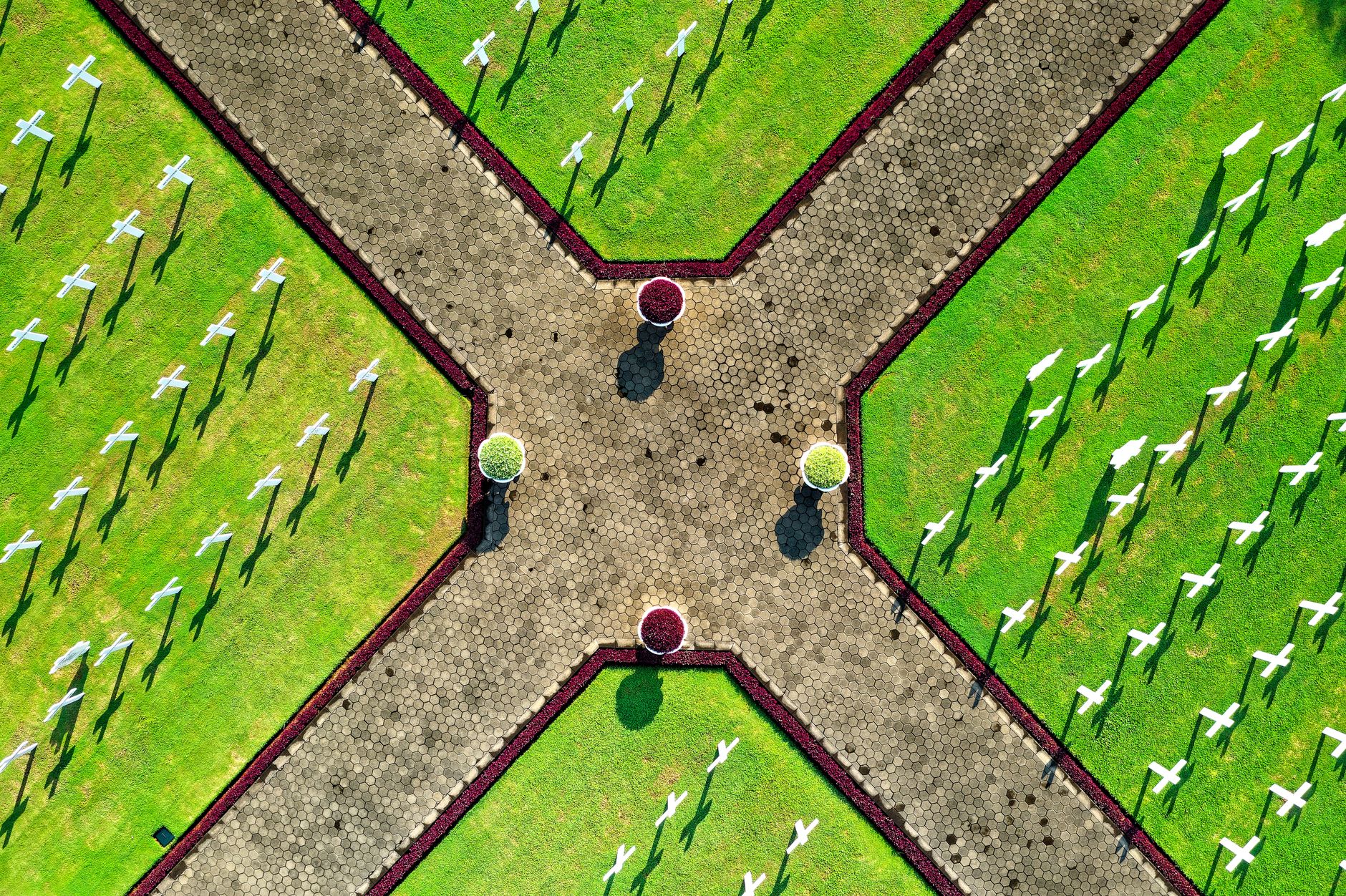 Top View Photo of Cemetery
