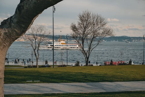 Ferry Sailing on Coast of Istanbul