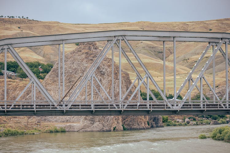 Steel Bridge On River