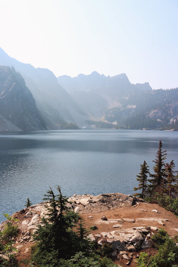 Emerald Lake In Mountains In Washington, USA