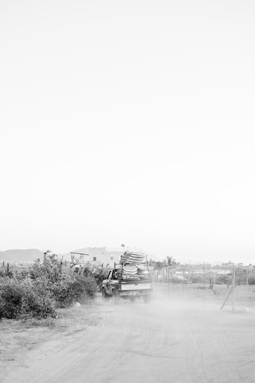 Pickup Truck on Dirt Road in Baja California, Mexico