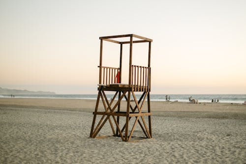 Lifeguard Hut on Beach in Baja California, Mexico