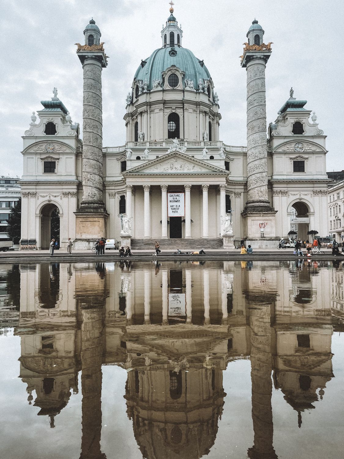 Karlskirche Facade In Vienna Austria Free Stock Photo Karlskirche Facade In Vienna Austria Free Stock Photo