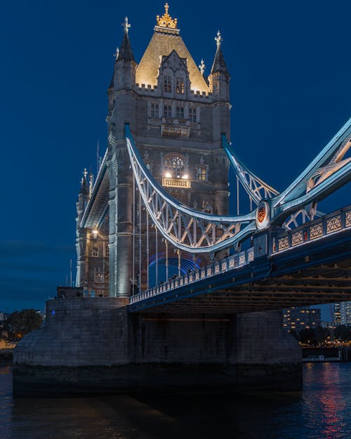 Illuminated Tower Bridge at Night 