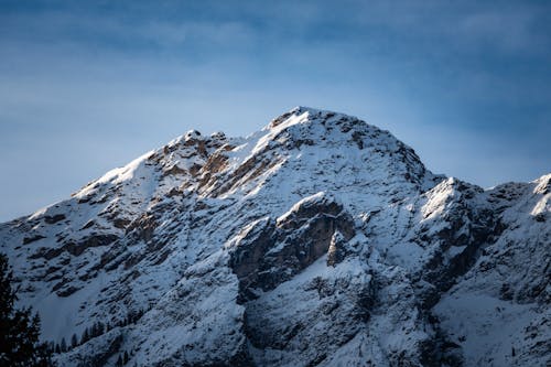 View of a Snowcapped Peak