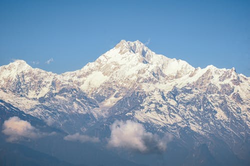 Mountain Valley Covered with Snow 