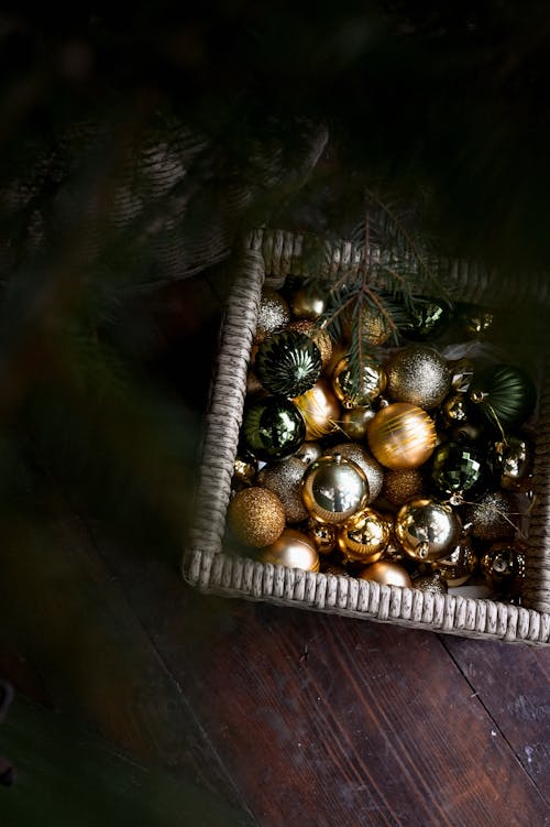 Box of Christmas Balls