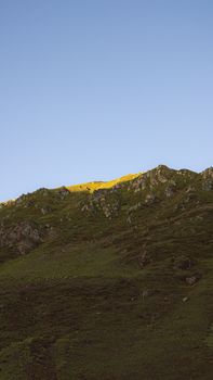Scenic mountain landscape under a clear sky, ideal for nature lovers.