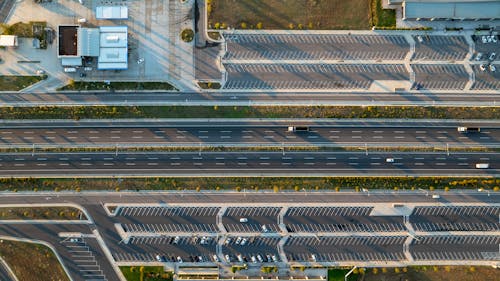 停車場, 汽車, 路 的 免费素材图片