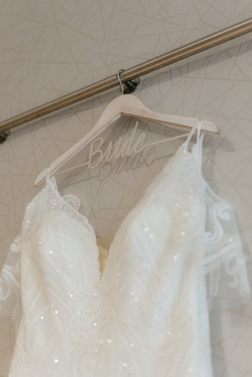 Wedding Dress on Hanger