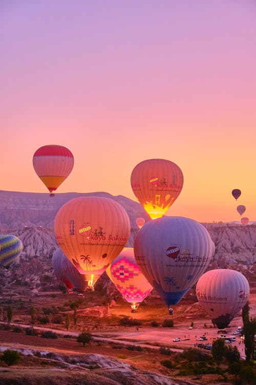 Hot Air Balloons in the Evening 