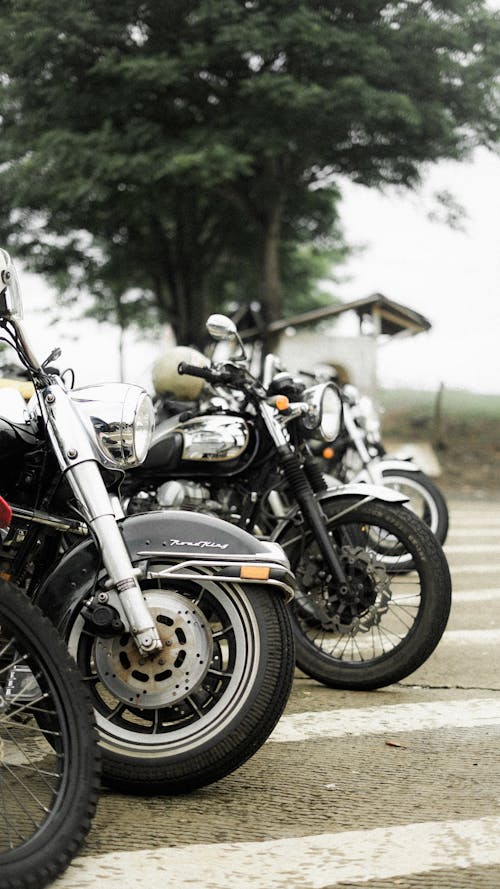 Motorbikes on Pavement