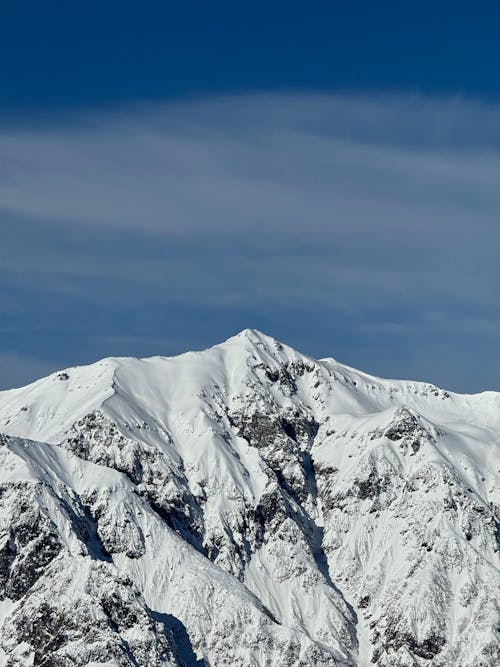 View of Mountains in Winter