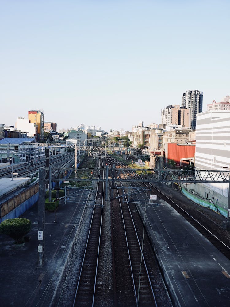 Tracks Of The Railway Station