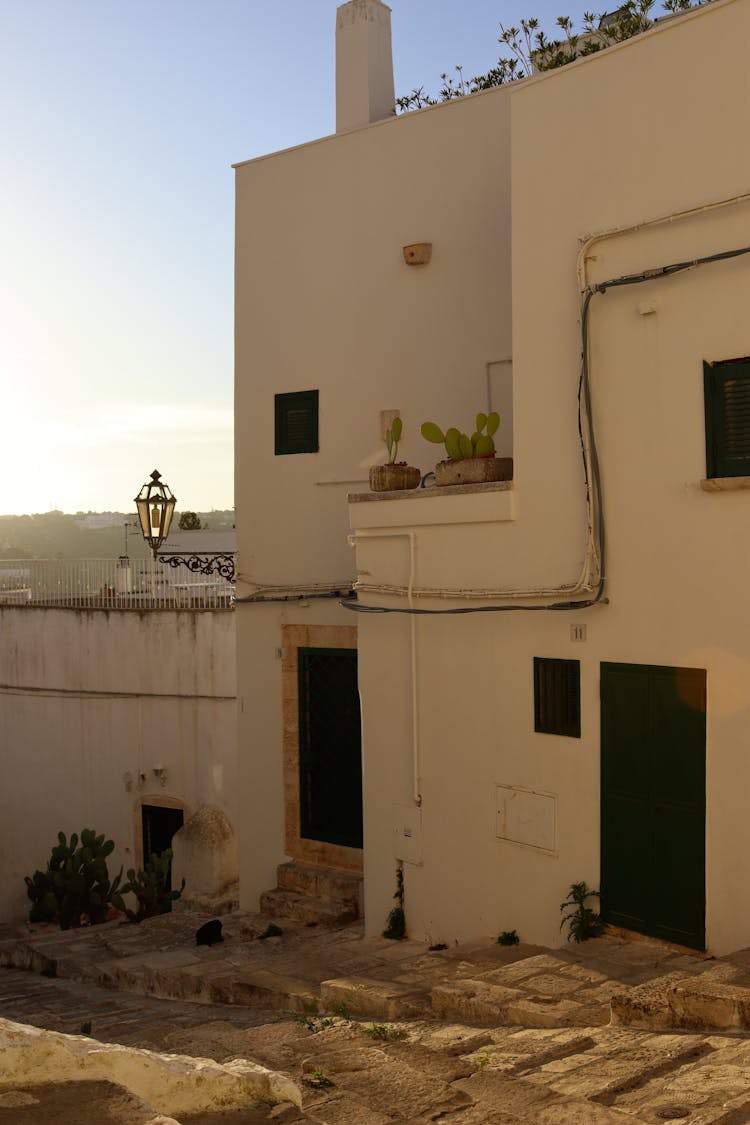 White Villa On A Steep Alley