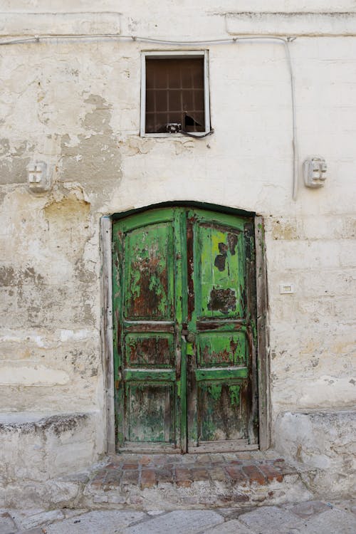 Free stock photo of doors, green door, matera