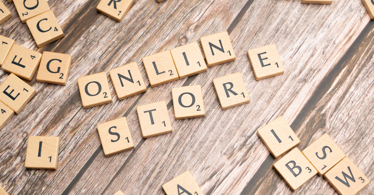 Online store scrabble tiles