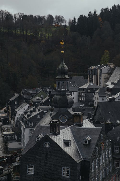 Tower of Church in Monschau, Germany