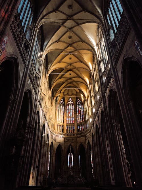 Gothic Ornaments in St. Vitus Cathedral in Prague, Czech Republic