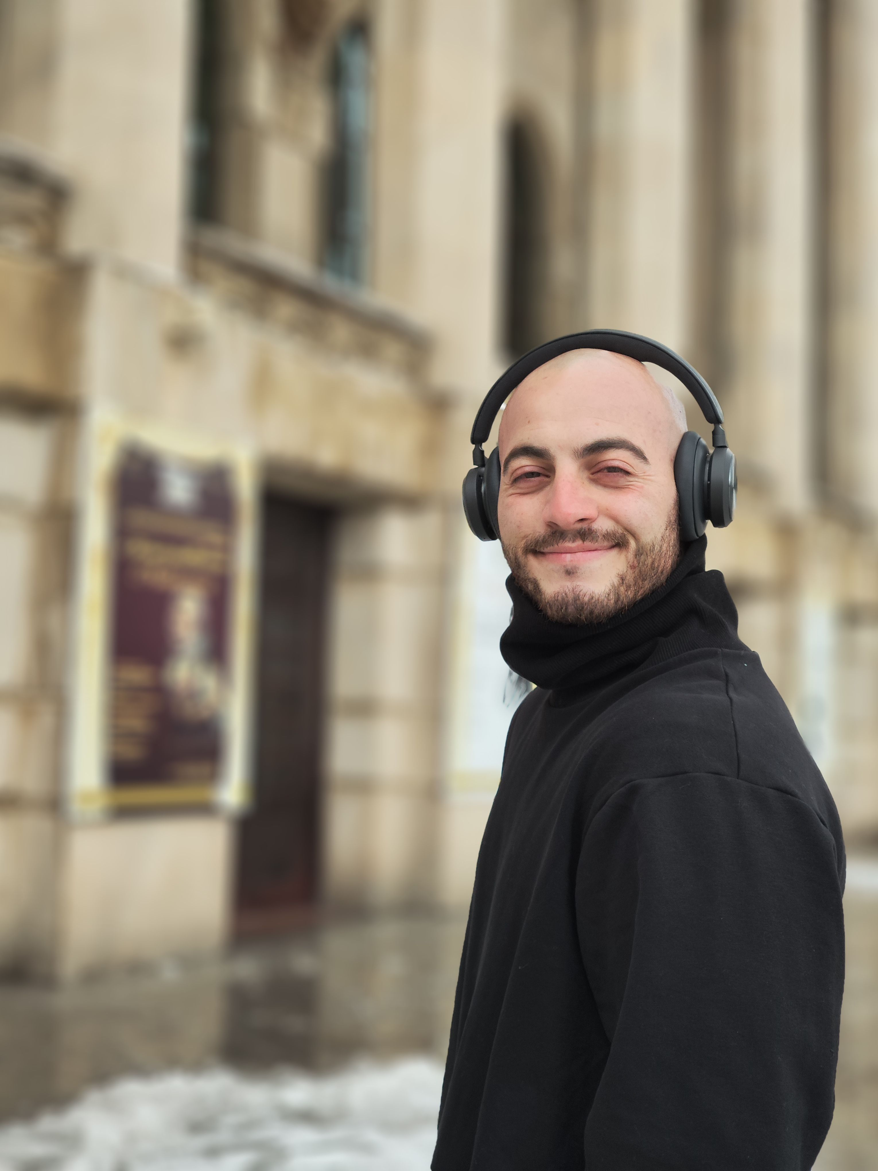 Bald Man in Headphones · Free Stock Photo
