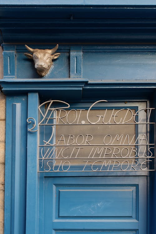 A Cows Head Above the Doors