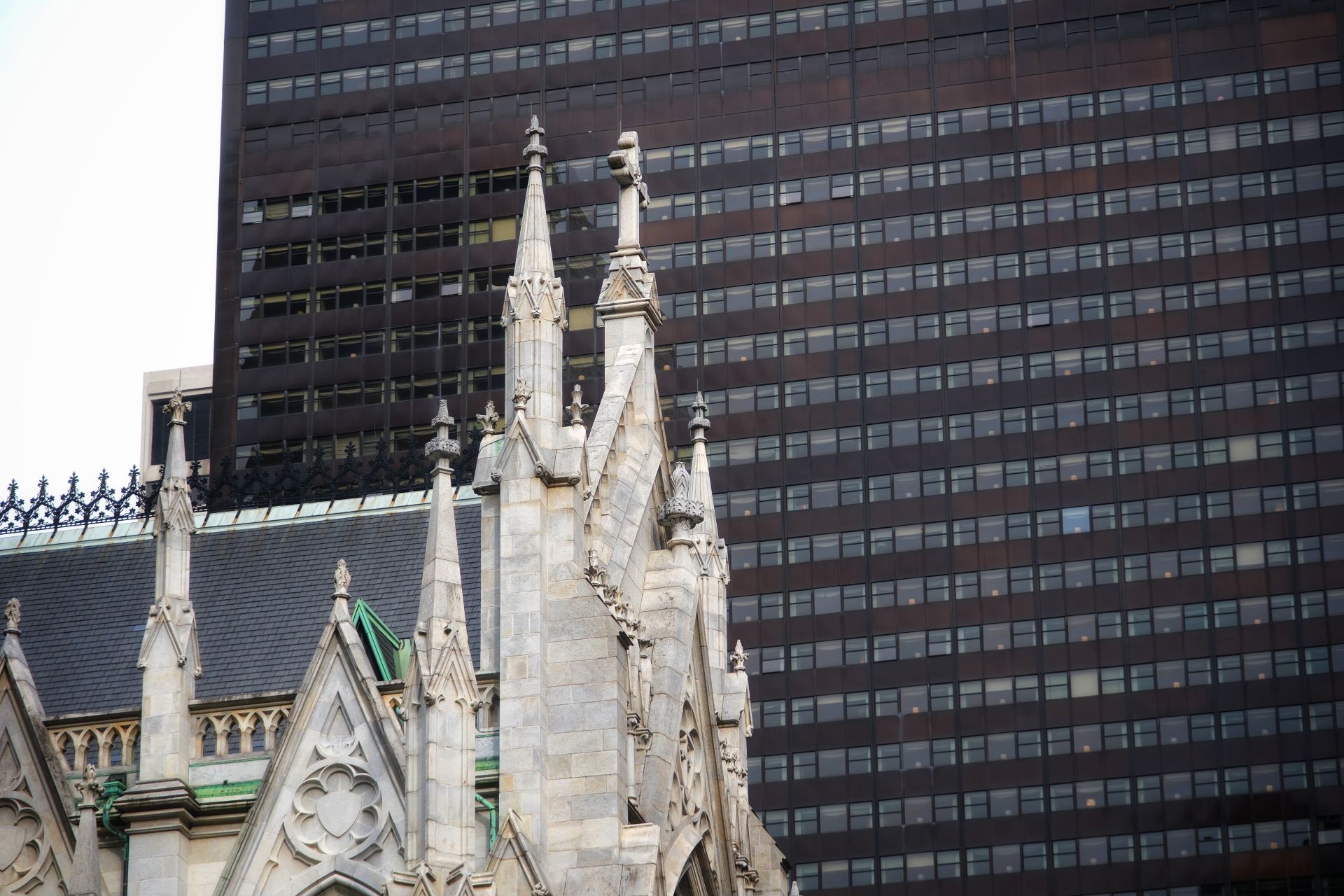 Gothic Roof of St. Patricks Cathedral in New York City, USA