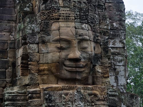 The Khmer Empires Bayon Temple at Angkor in Cambodia