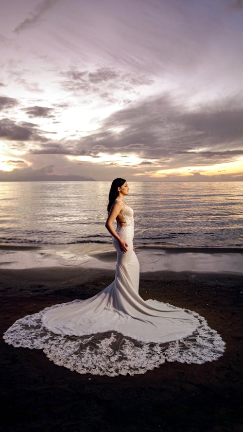 Fotos de stock gratuitas de anochecer, elegancia, fotografía de boda