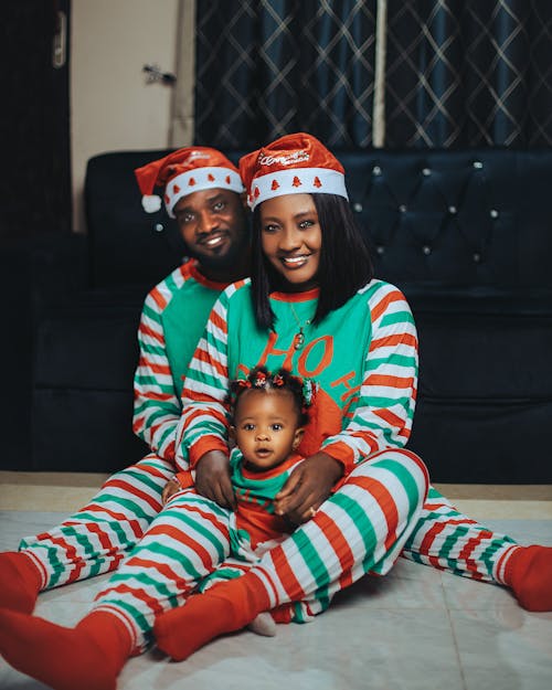 Family in Xmas Pajamas