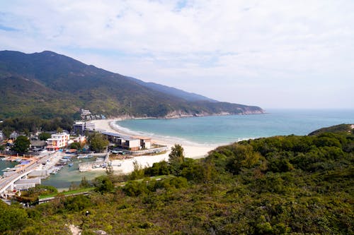 Gratis lagerfoto af bjerge, dongchong strand, havudsigt