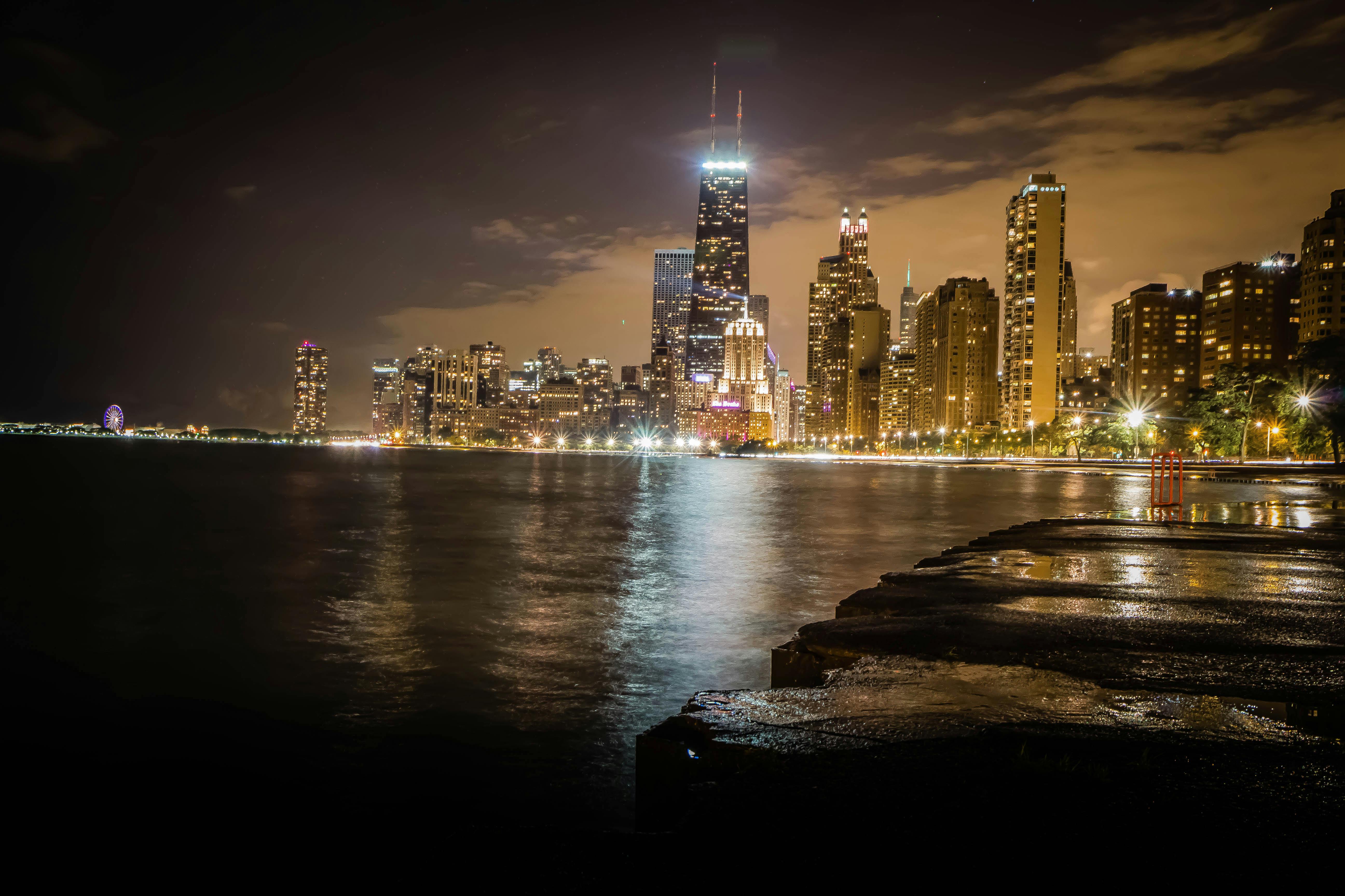 Free stock photo of chicago, city, city lights