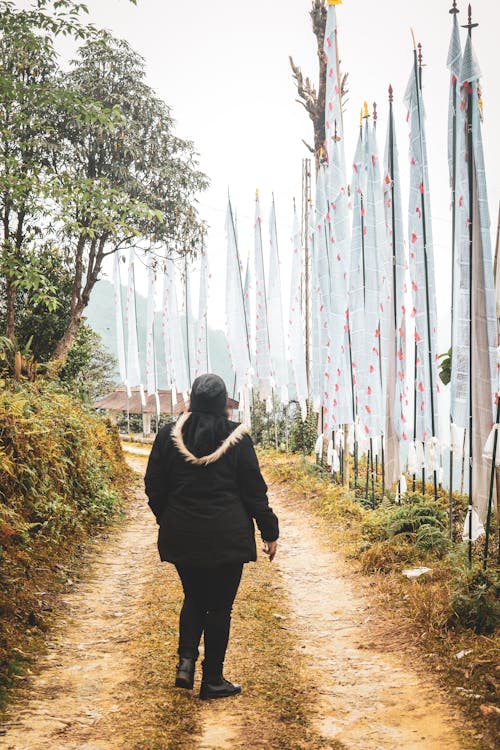 Woman on a Path by the Shore 