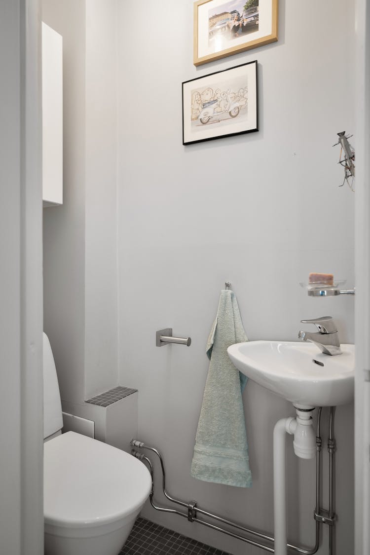 Sink And Toilet In A Bathroom