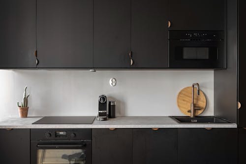 Black Closets in Kitchen