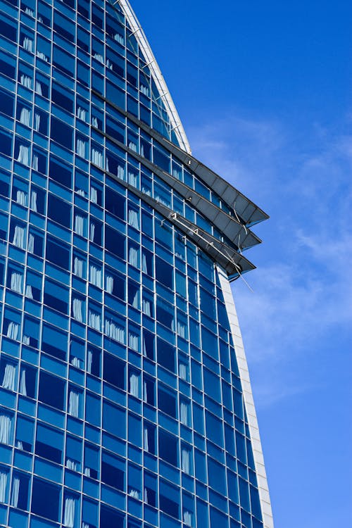 Close-up View of the W Barcelona Beachfront Hotel Building 