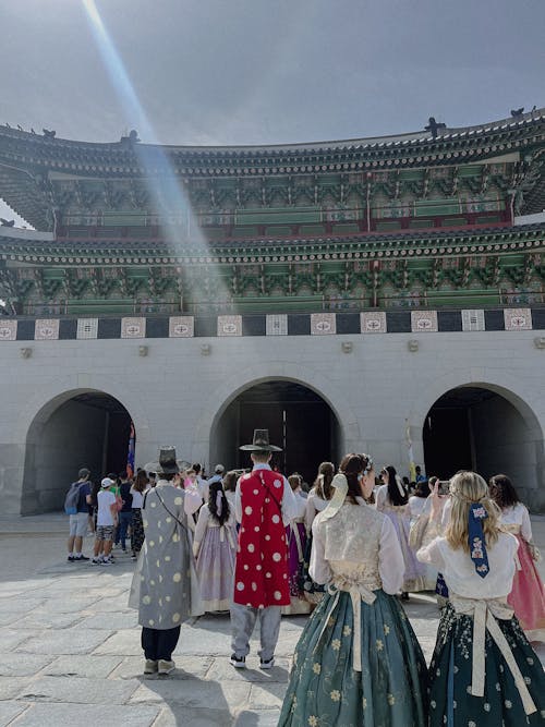 Kostnadsfri bild av gyeongbokgung, gyeongbokgung slott, hanbok