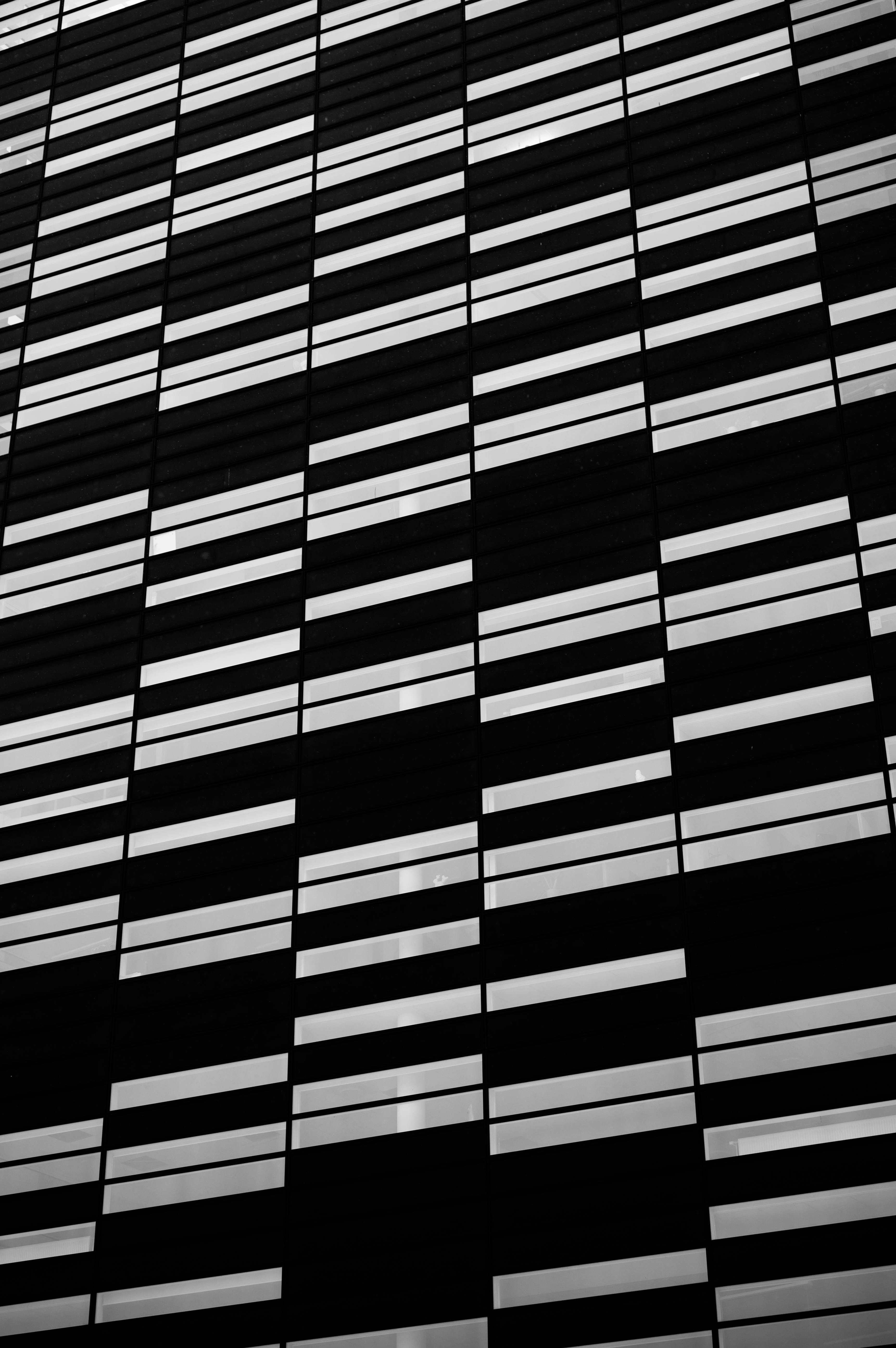 Facade with Slim Vertical Windows · Free Stock Photo