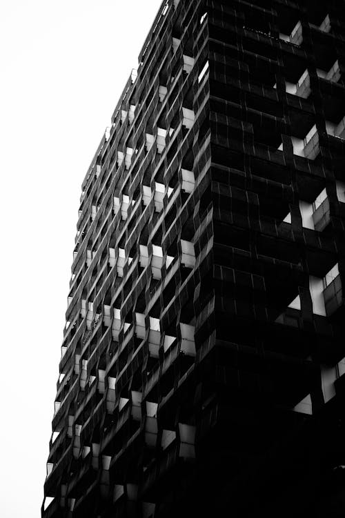 Block of Flats in Black and White