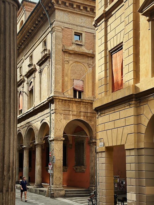 The historical streets of Bologna